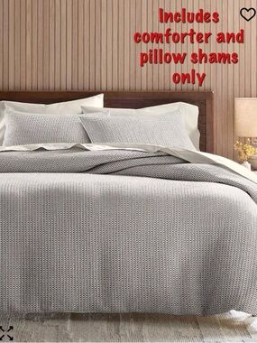 NWOT Oake Textured Stitch 3 Pc Comforter Set- Full/ Queen